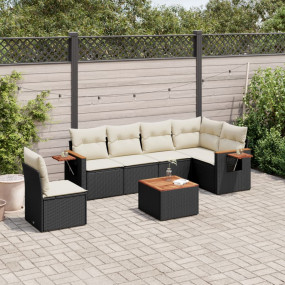Garden Sofa Set Black