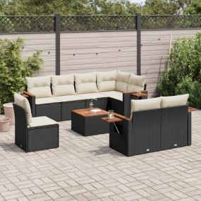 Garden Sofa Set Black