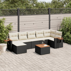 Garden Sofa Set Black