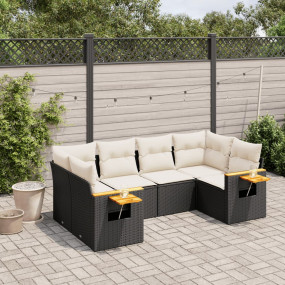 Garden Sofa Set Black, Cream White