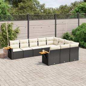 Garden Sofa Set Black, Cream White