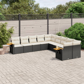 Garden Sofa Set Black