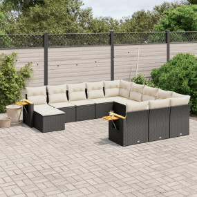 Garden Sofa Set Black