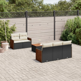 Garden Sofa Set Black