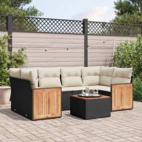 Garden Sofa Set Black