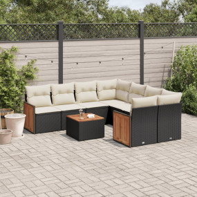 Garden Sofa Set Black