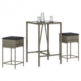 Garden Bar Set Grey, Dark Grey, Black