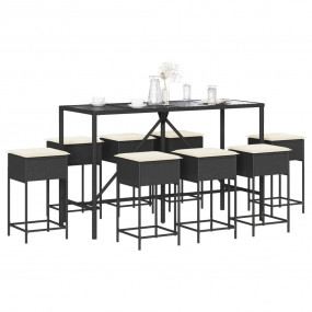 Garden Bar Set Black