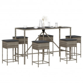 Garden Bar Set Grey, Dark Grey, Black