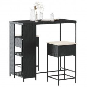 Garden Bar Set Black, Cream White