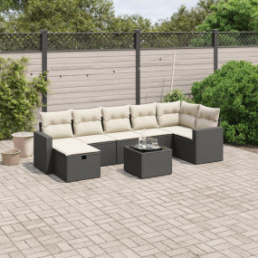 Garden Sofa Set Black