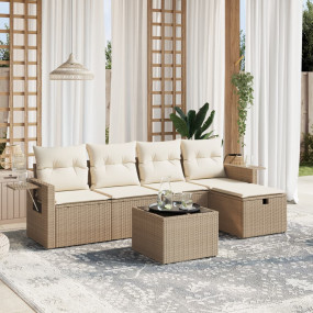 Garden Sofa Set Beige and black