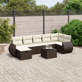 Garden Sofa Set Brown