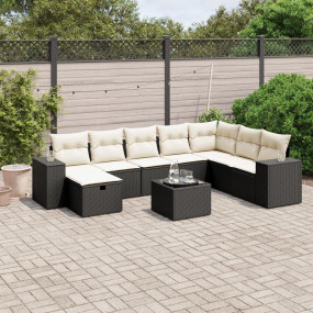 Garden Sofa Set Black