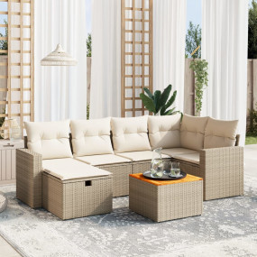 Patio Sofa Set Beige, Cream White