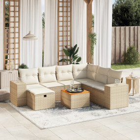 Garden Sofa Set Beige, Cream White