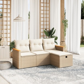 Garden Sofa Set Beige, Cream White