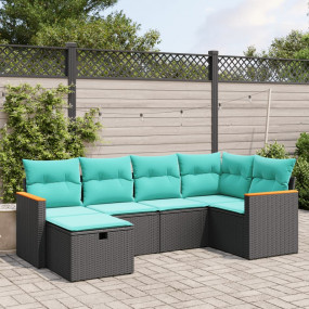 Garden Sofa Set Black