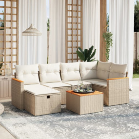 Garden Sofa Set Beige, Cream white