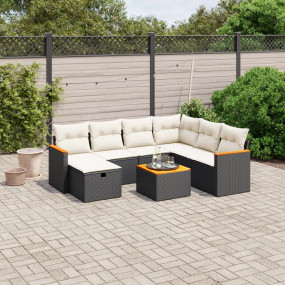Garden Sofa Set Black