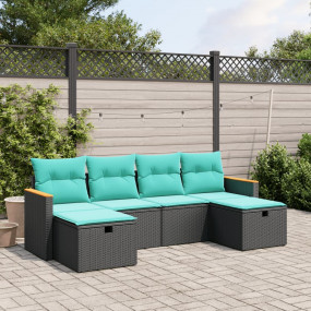 Garden Sofa Set Black