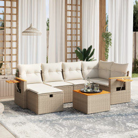 Garden Sofa Set Beige, Cream White