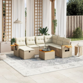 Garden Sofa Set Beige, Cream White