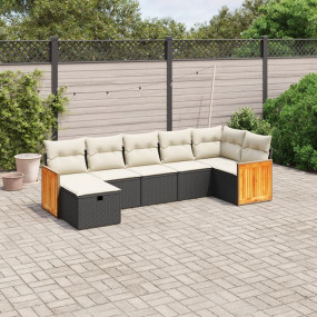 Garden Sofa Set Black PE rattan Large Modular Garden So...