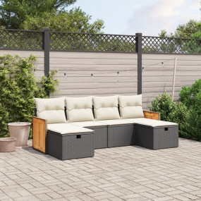 Garden Sofa Set Black