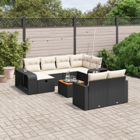Garden Sofa Set Black