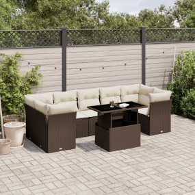 Garden Sofa Set Brown PE rattan Large Modular Garden So...