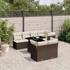Garden Sofa Set Brown