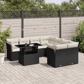 Garden Sofa Set Black