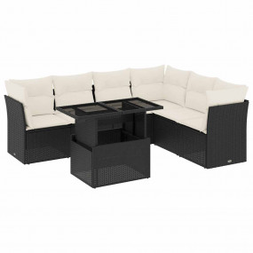 Garden Sofa Set Black
