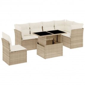 Garden Sofa Set Beige, Cream White