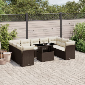 Garden Sofa Set Brown