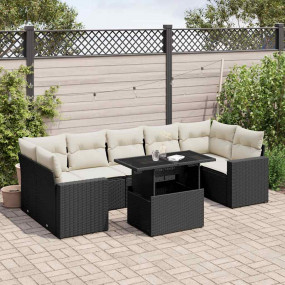 Garden Sofa Set Black