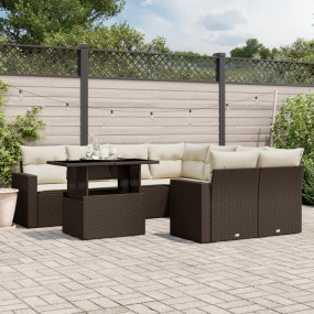 Garden Sofa Set Brown