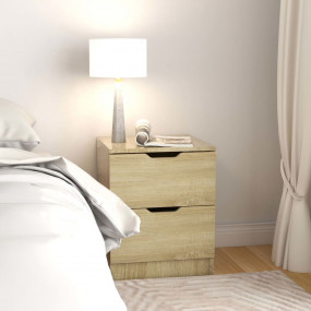 Bedside Cabinet Sonoma Oak Engineered Wood Standard
