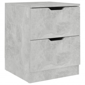 Bedside Cabinet Concrete Grey Engineered wood Medium