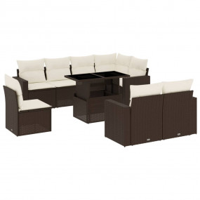 Garden Sofa Set Brown PE rattan Large Modular Garden So...