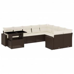 Garden Sofa Set Brown PE rattan Large Modular Garden So...