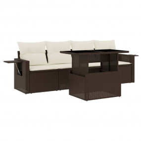 Garden Sofa Set Brown