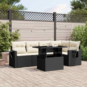 Garden Sofa Set Black, Cream White