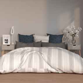 Bedside Cabinet Set of 2 Concrete grey Engineered wood ...