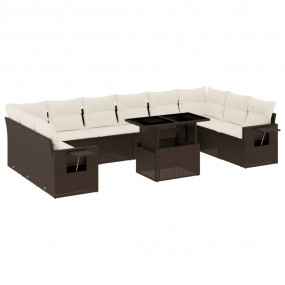 Garden Sofa Set Brown