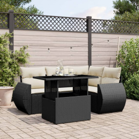 Garden Sofa Set Black