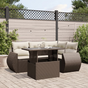 Garden Sofa Set Brown