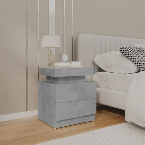 Bedside Cabinet Concrete grey Engineered wood 17.7 x 13...