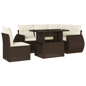 Garden Sofa Set Brown PE rattan Large Modular Garden So...